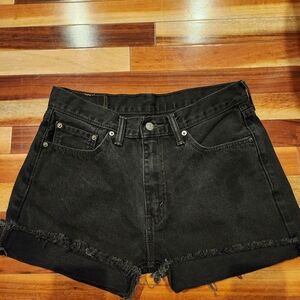 Levi's Black Jean Shorts for Women